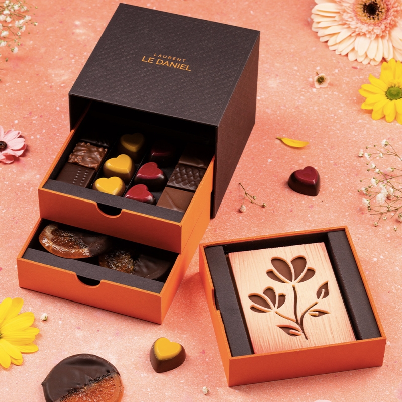 coffret 3 tiroirs boîte à bijoux laurent le daniel mof meilleur ouvrier de france patisserie rennes ille et vilaine bretagne artisan chocolatier patissier rennais